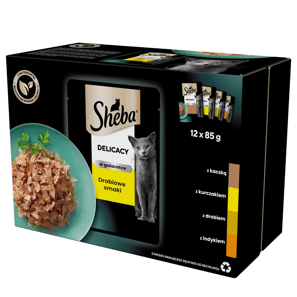Sheba Delicacy mix smaków w galaretce adult 85 g × 12