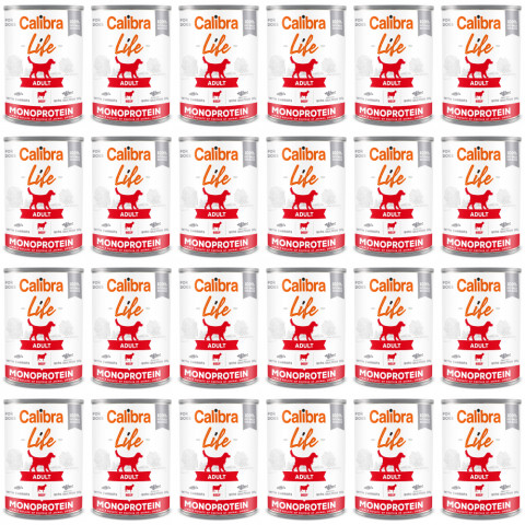 Calibra Dog Life wołowina adult 400 g × 24
