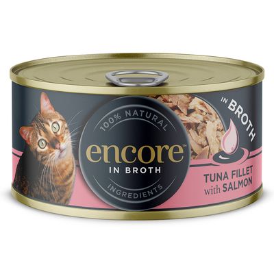 Encore tuńczyk, łosoś w bulionie adult 70 g × 32