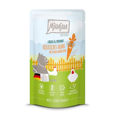 MjAMjAM Quetschie kurczak z marchewką adult 125 g × 12