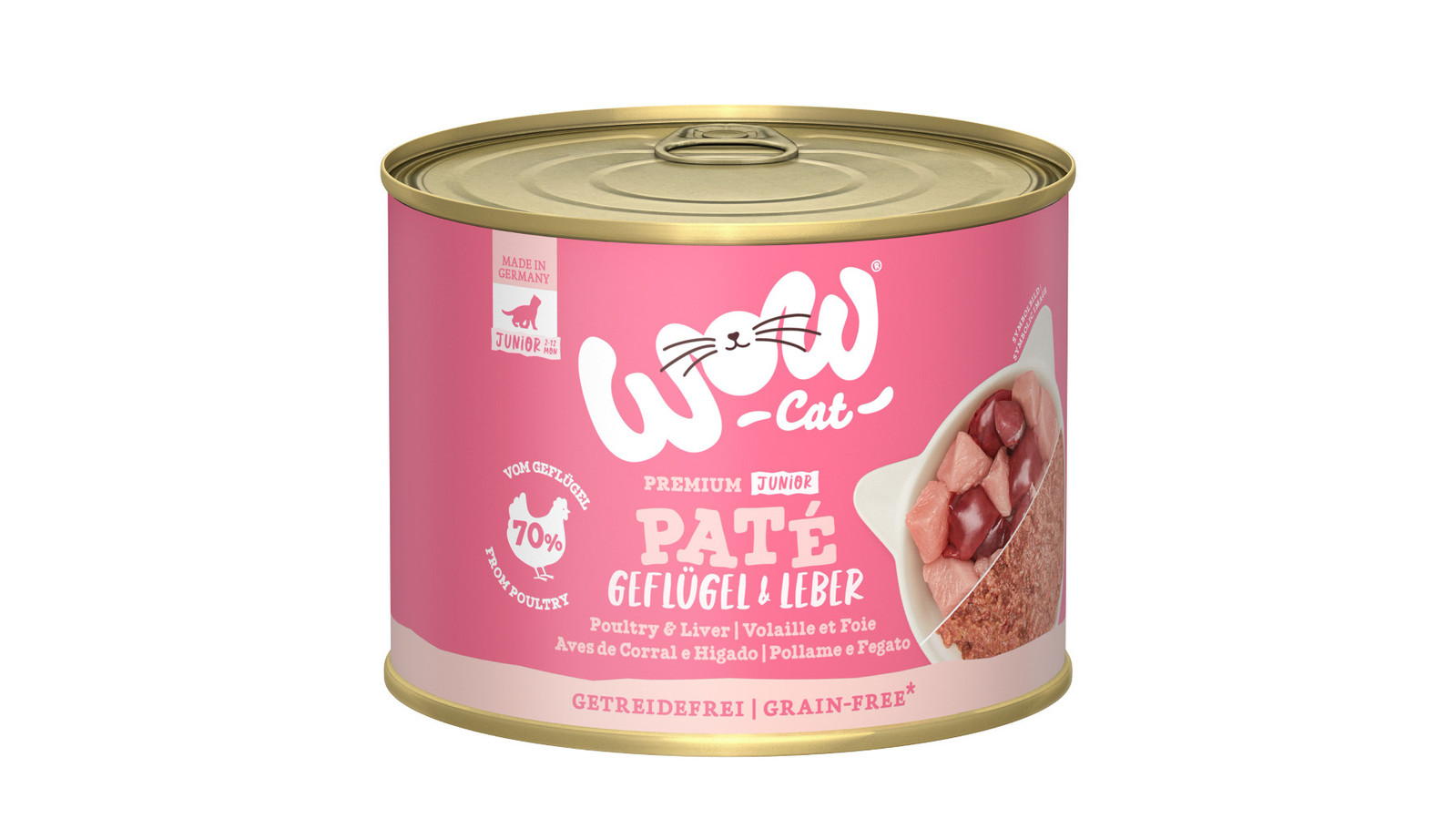 WOW Cat drób pasztet kitten 200 g