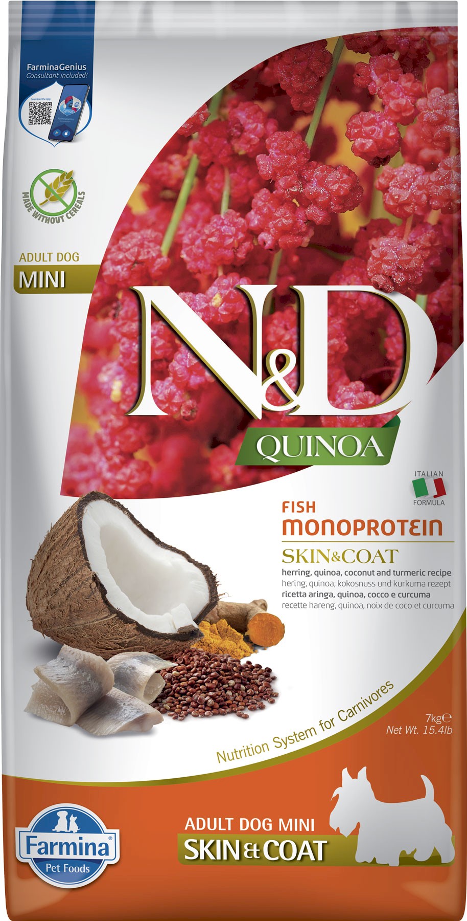 Farmina N&D śledź adult małe rasy 7 kg