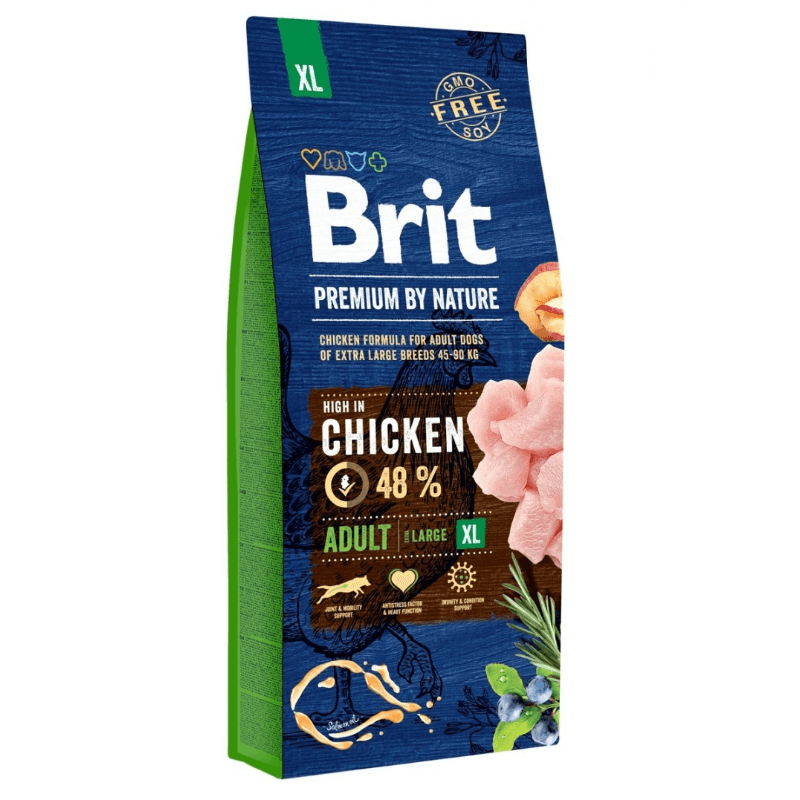 Brit Premium By Nature kurczak adult duże rasy 15 kg