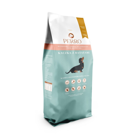 Perro kaczka z batatem adult małe rasy 3 kg