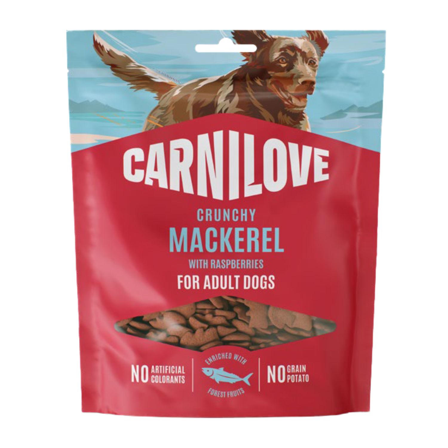 Carnilove Crunchy Snack makrela z malinami adult 200 g
