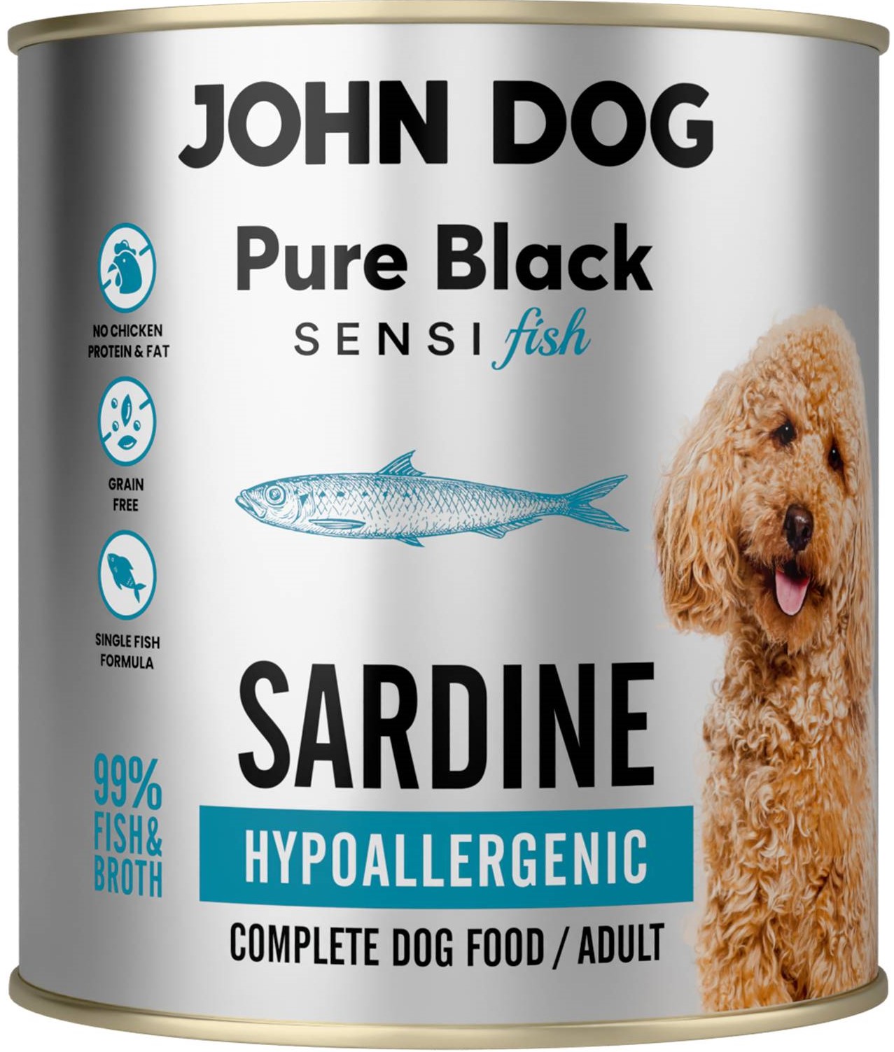John Dog Pure Black Sensi sardynka 800 g