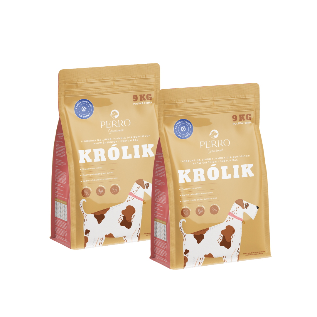 Perro Gourmet królik adult średnie i duże rasy 9 kg × 2