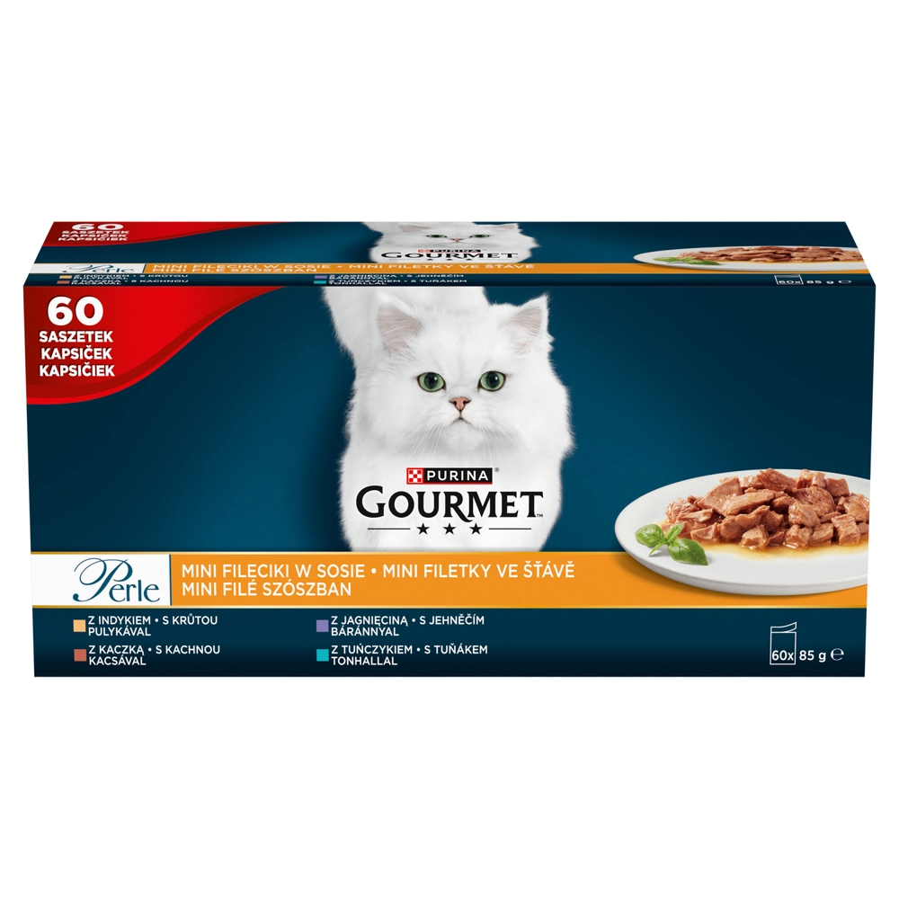 Purina Gourmet Perle mix smaków w sosie adult 85 g × 60