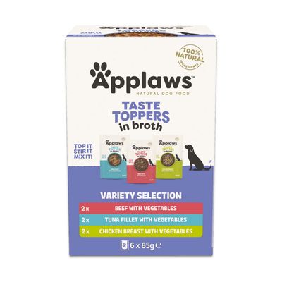 Applaws Taste Toppers kurczak, tuńczyk, wołowina 85 g × 6