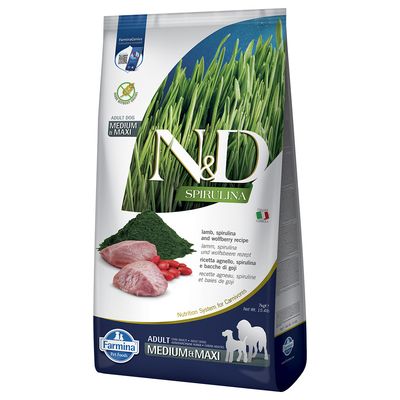 Farmina N&D Spirulina jagnięcina adult duże rasy 7 kg × 2