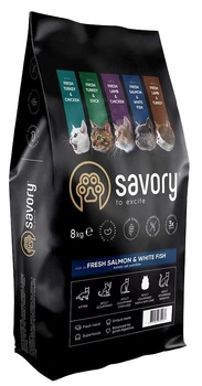 Savory Skin & Coat ryby, łosoś adult 8 kg