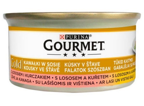 Purina Gourmet Gold łosoś, kurczak 85 g