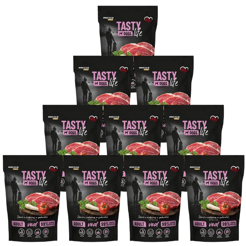 BioFeed Tasty Dogs Life cielęcina adult 150 g × 10
