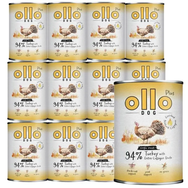 Ollo Plus Kolagen indyk 400 g × 12