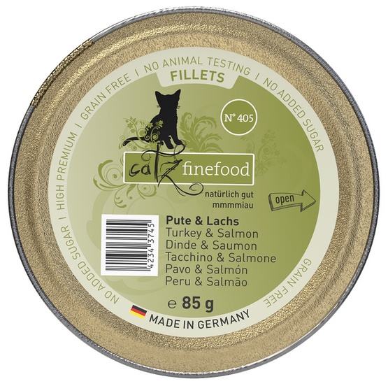 Catz Finefood Filets indyk, łosoś w galaretce 85 g
