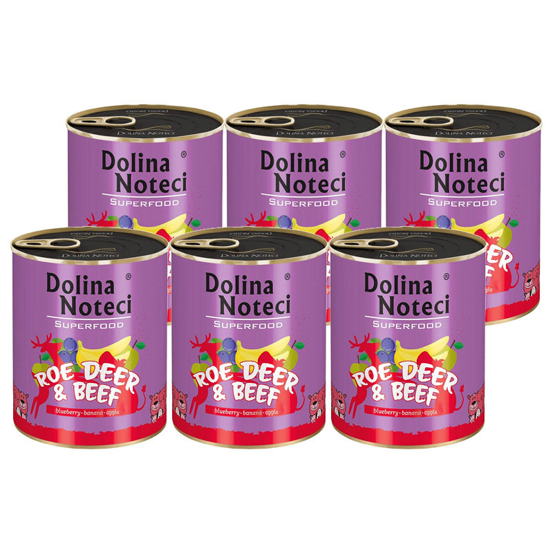 Dolina Noteci Premium Superfood sarna, wołowina adult 800 g × 6