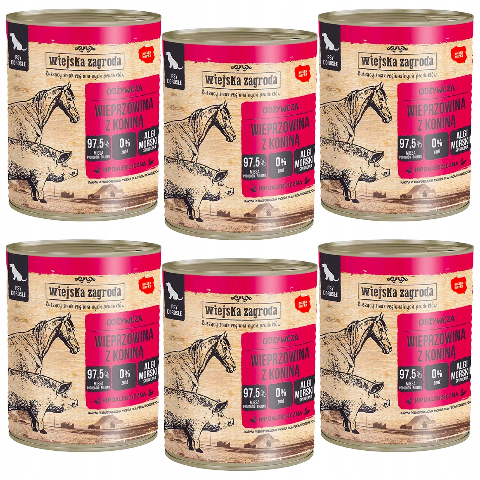 Wiejska Zagroda konina, wieprzowina 800 g × 6