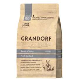 Grandorf Sterilised indyk, królik adult 2 kg