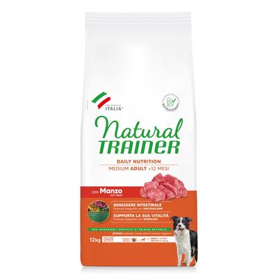 Trainer Natural cielęcina, wołowina adult średnie rasy 12 kg × 2