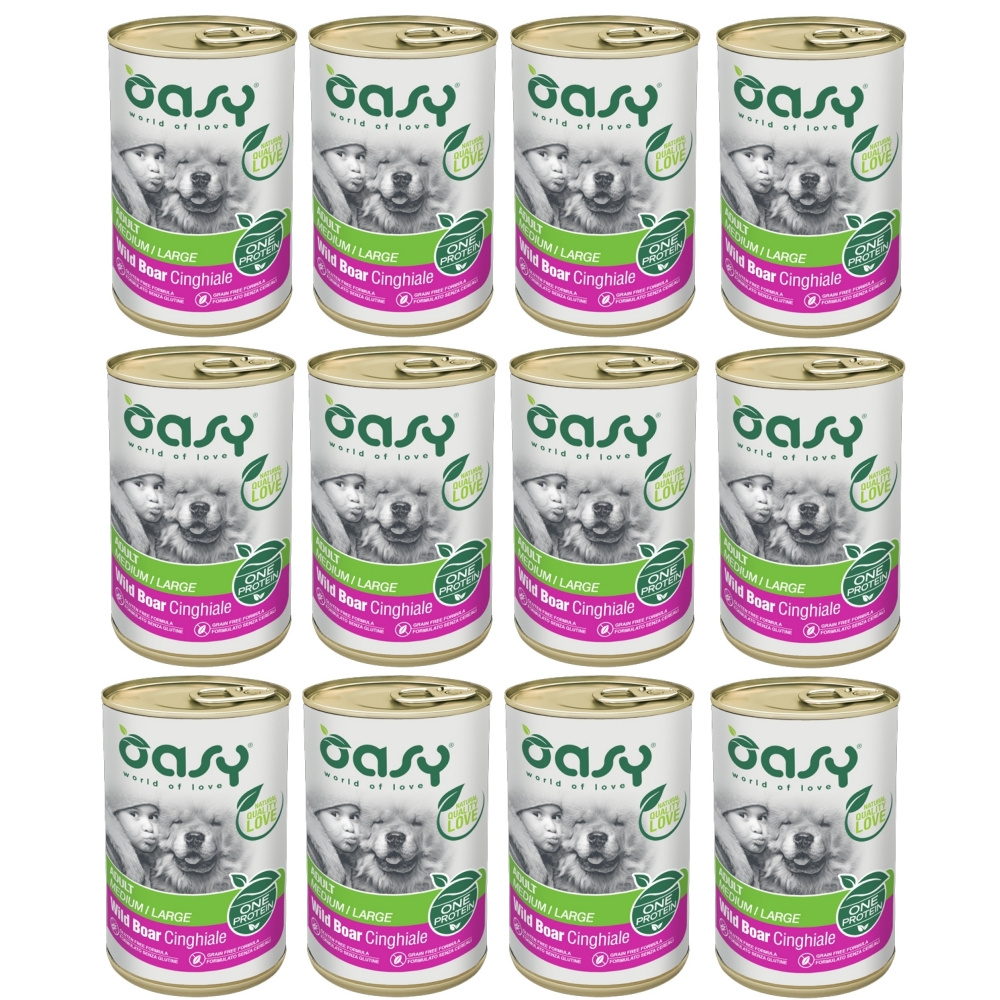 Oasy One Protein dziczyzna adult średnie i duże rasy 400 g × 12