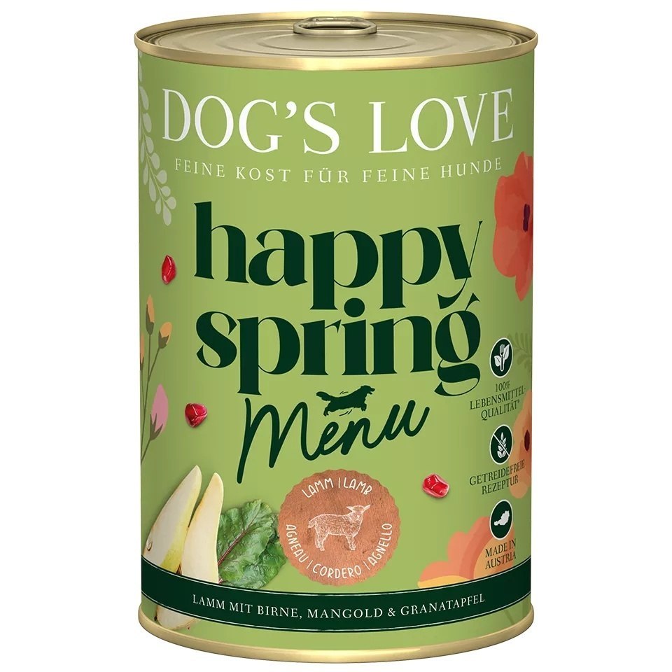 Dog's Love jagnięcina z botwinką i gruszką 400 g