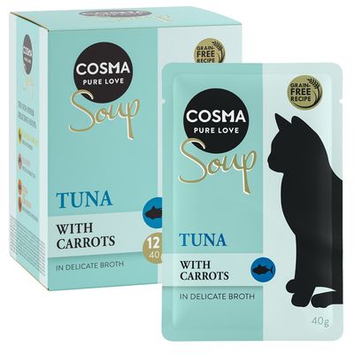 Cosma Soup Indoor tuńczyk z marchewką w bulionie adult 40 g × 24