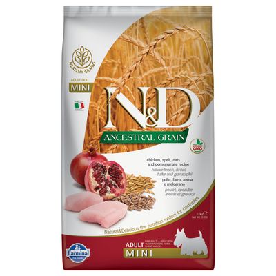 Farmina N&D Ancestral Grain kurczak adult małe rasy 7 kg × 2