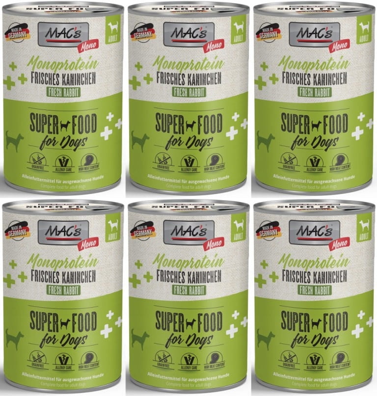 MAC's Monoprotein królik 400 g × 6