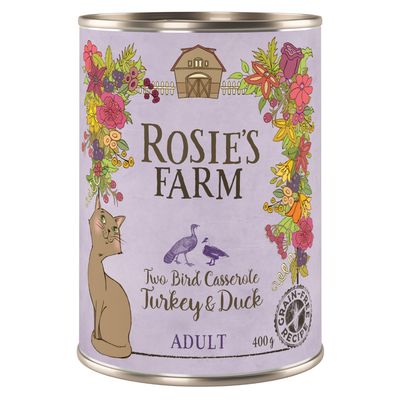Rosie's Farm indyk, kaczka w bulionie adult 400 g × 6