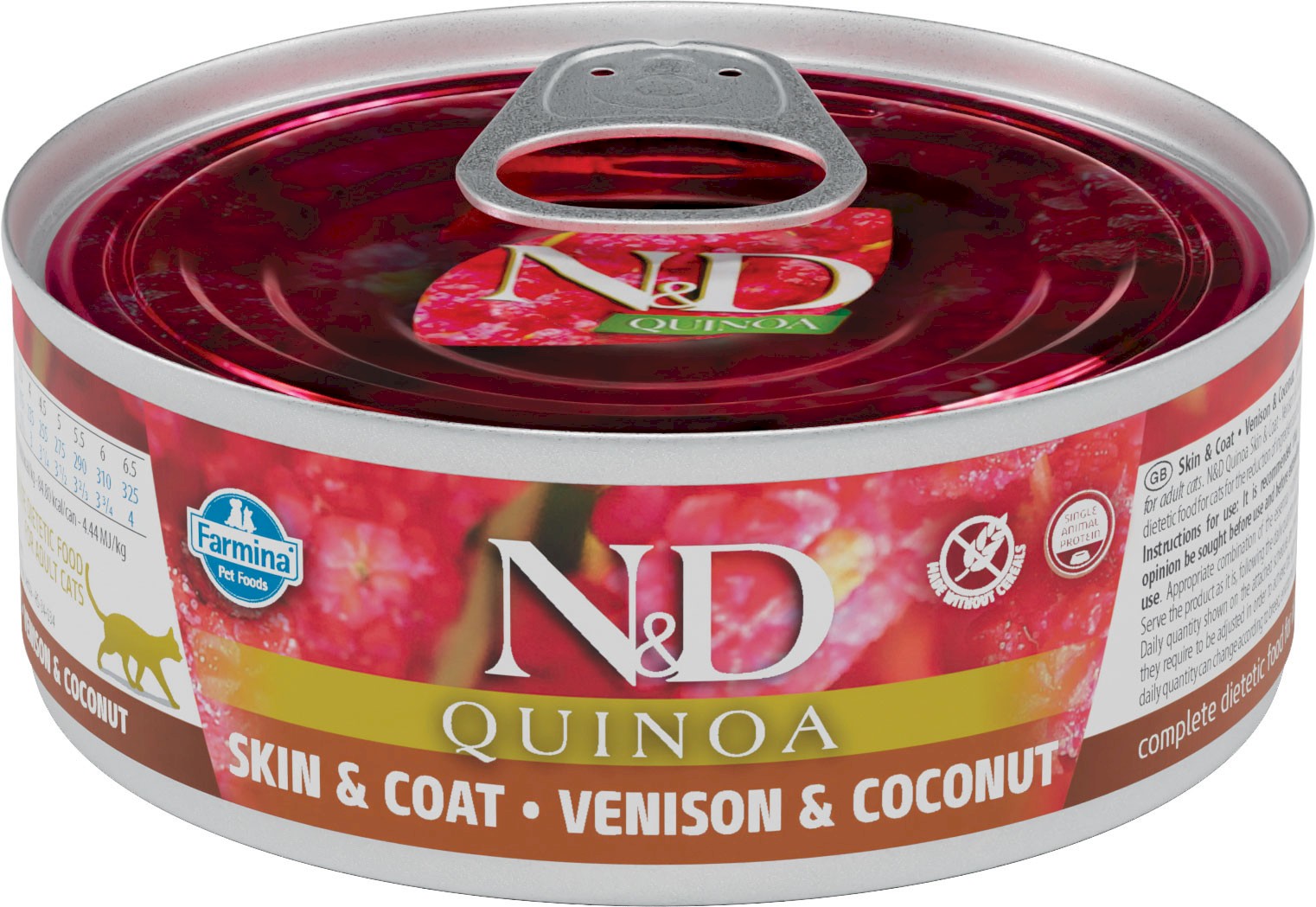 Farmina N&D Quinoa Skin & Coat dziczyzna z quinoa pasztet adult 80 g