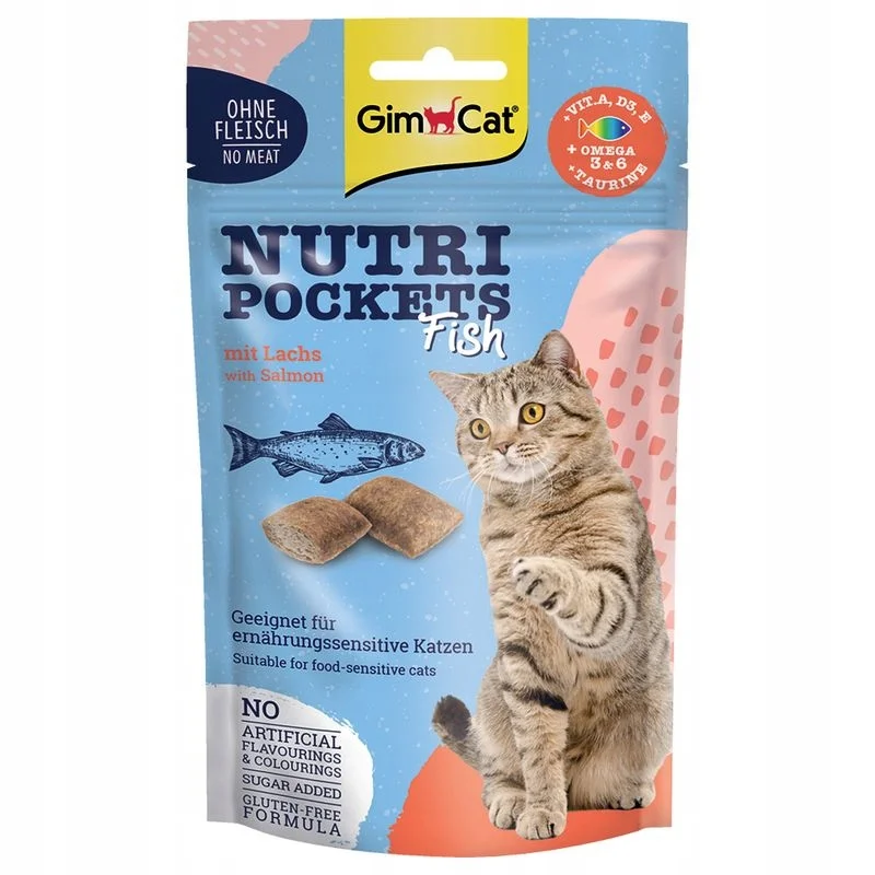 GimCat Nutri Pockets Fish Sensitive łosoś 60 g