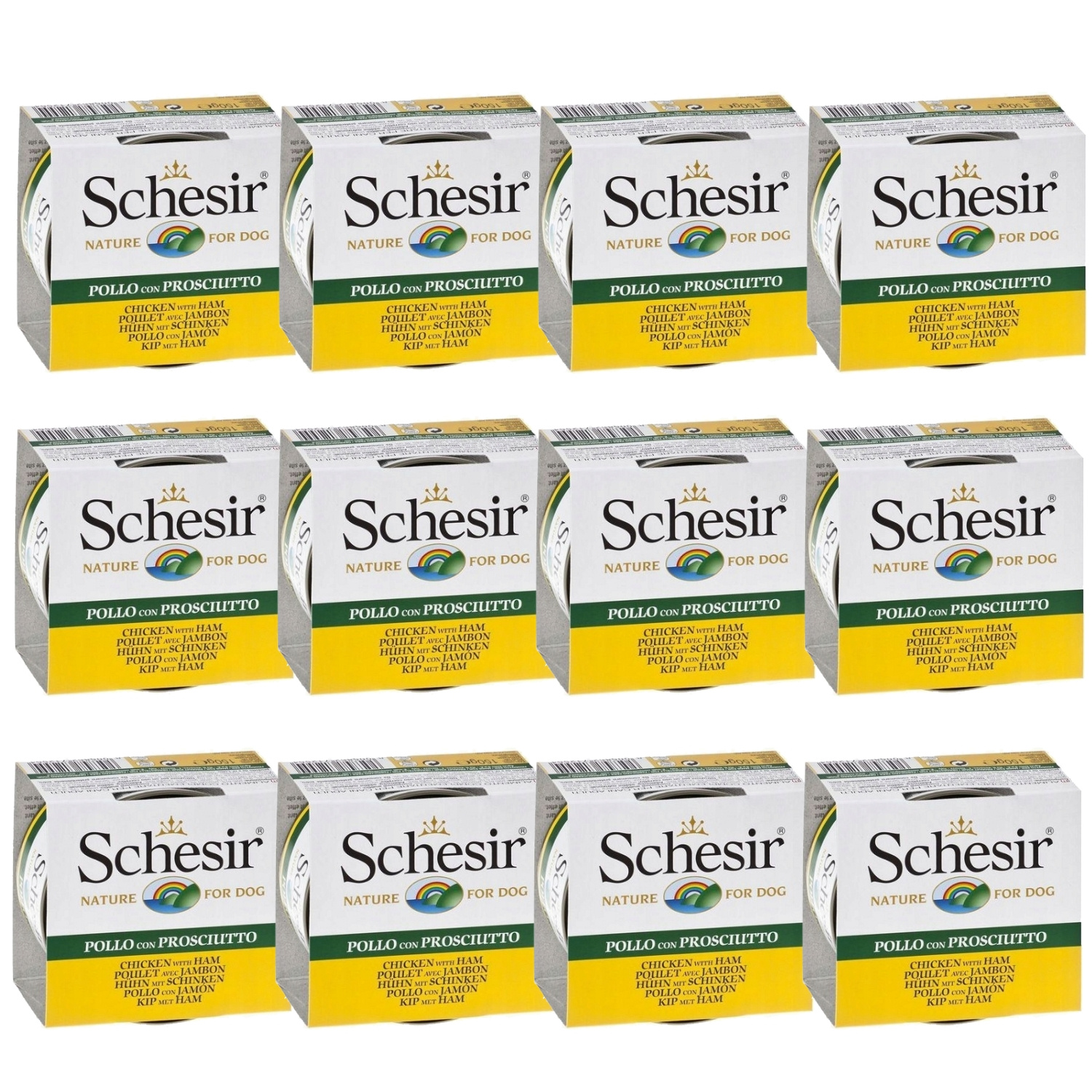 Schesir kurczak, wieprzowina adult 150 g × 12