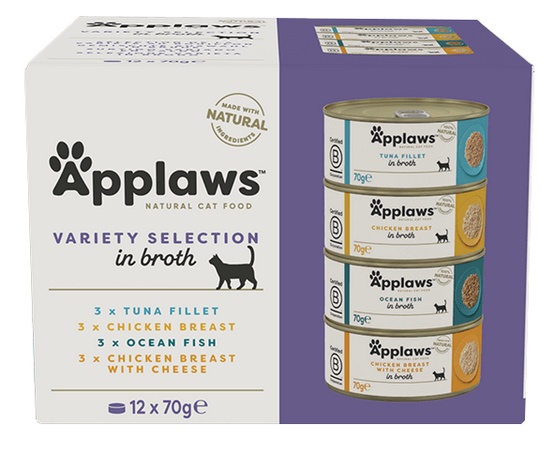 Applaws mix smaków kawałki 70 g × 12