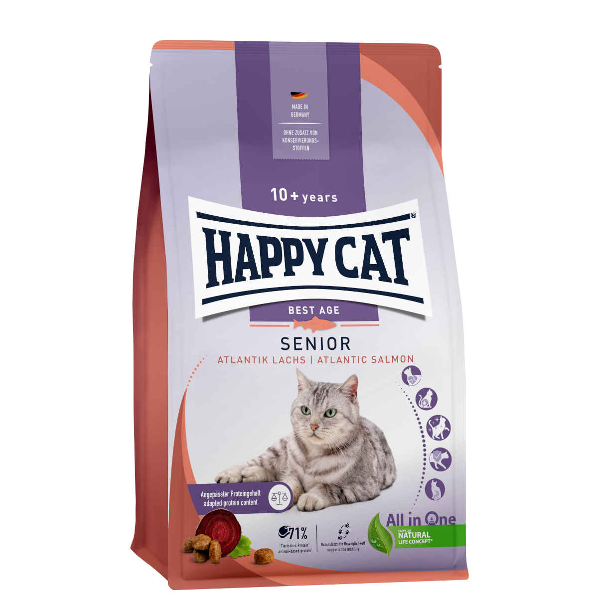 Happy Cat Best Age Mobility Skin & Coat łosoś senior 1,3 kg