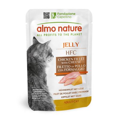 Almo Nature Jelly kurczak, ser w galaretce adult 55 g × 24