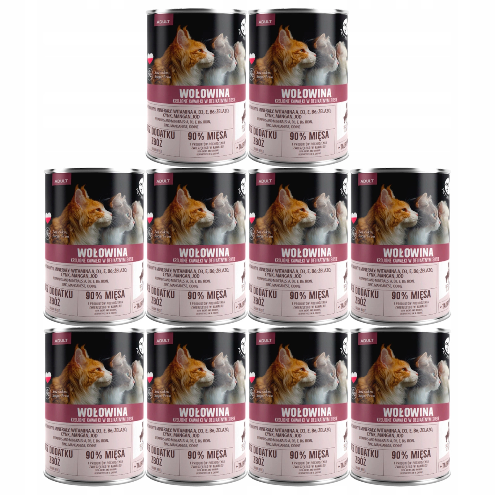 Pet Republic wołowina kawałki adult 400 g × 10