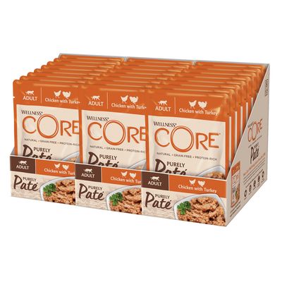 Wellness CORE Purely Paté indyk, kurczak pasztet adult 85 g × 48