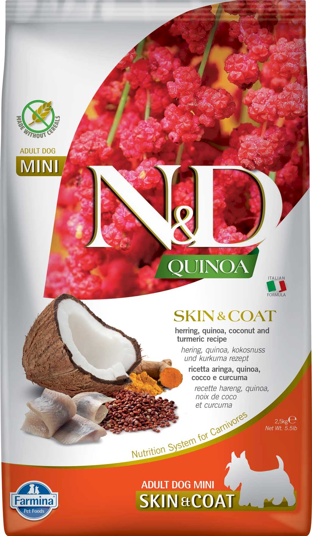 Farmina N&D Quinoa śledź adult małe rasy 2,5 kg