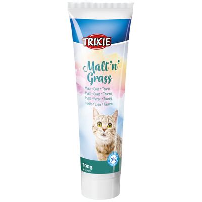 Trixie Malt'n'Grass Digestive Hairball słód, trawa 100 g × 6