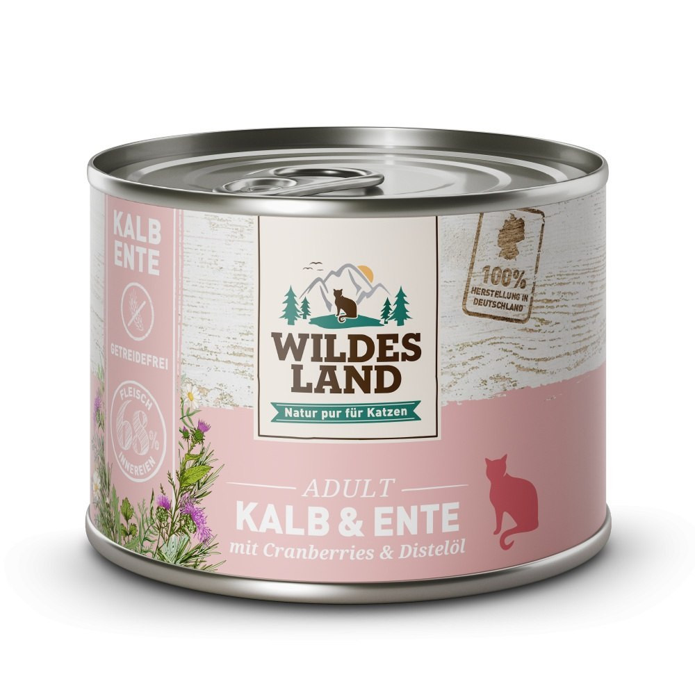 Wildes Land Classic cielęcina, kaczka adult 200 g