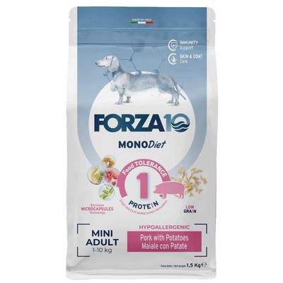 Forza10 Mini Diet Low Grain wieprzowina małe rasy 1,5 kg