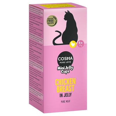 Cosma Mini Jelly Cups Indoor kurczak w galaretce 25 g × 6