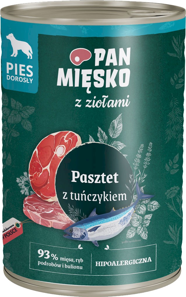 Pan Mięsko z Ziołami tuńczyk adult 400 g