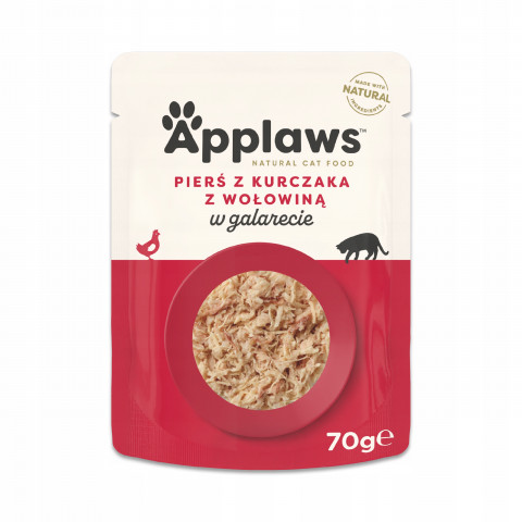 Applaws kurczak, wołowina w galaretce adult 70 g