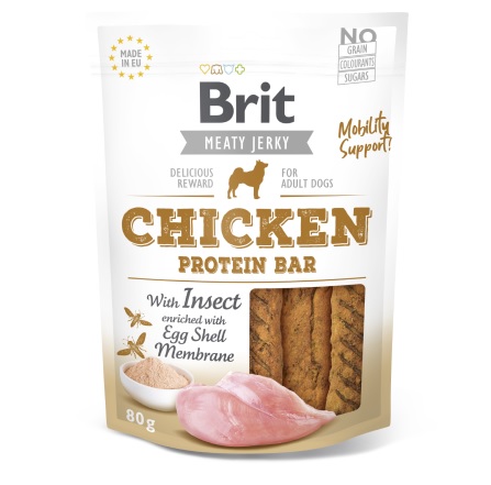 Brit Jerky kurczak z owadami adult 80 g