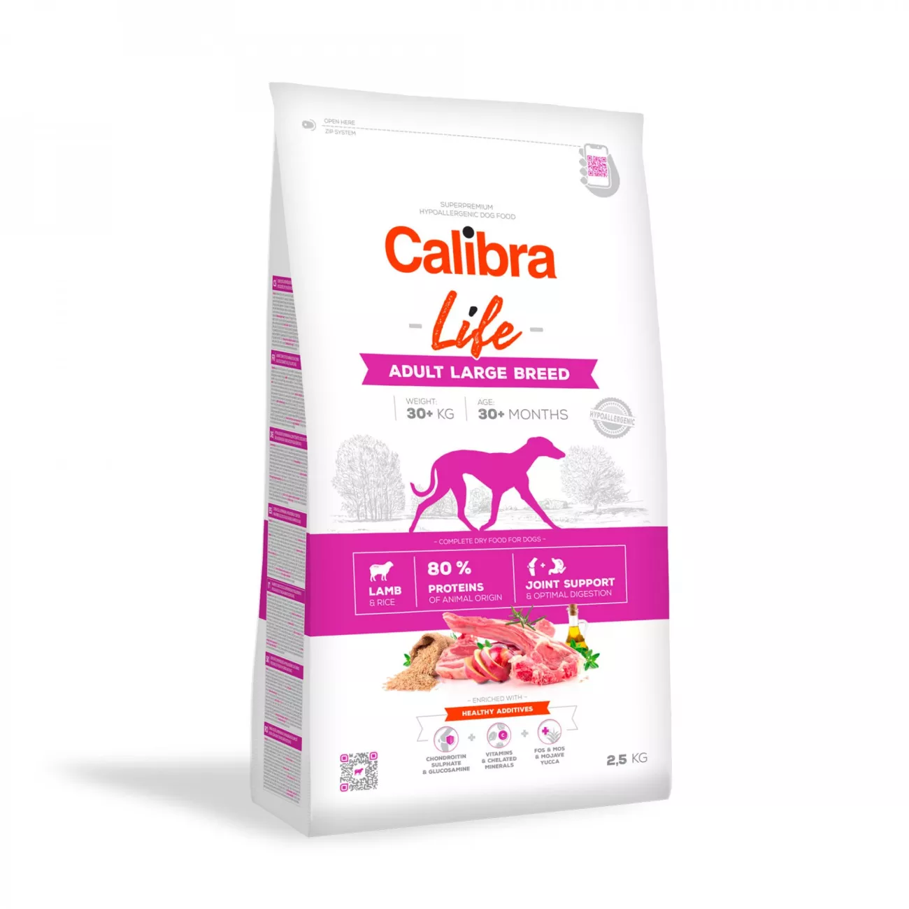 Calibra Dog Life jagnięcina adult duże rasy 2,5 kg