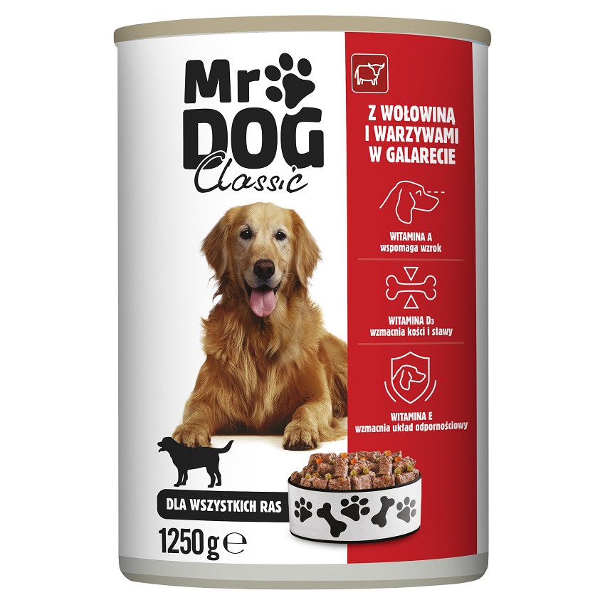 Mr Dog wołowina z warzywami 1,25 kg