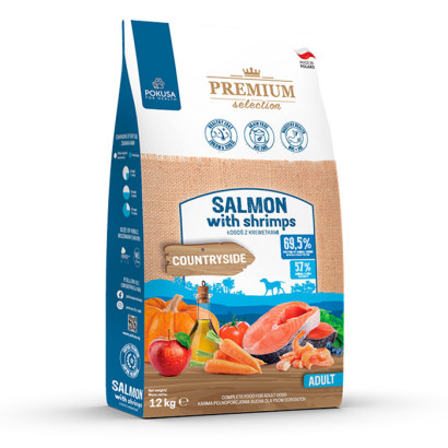 Pokusa Premium Selection łosoś, krewetki adult 12 kg
