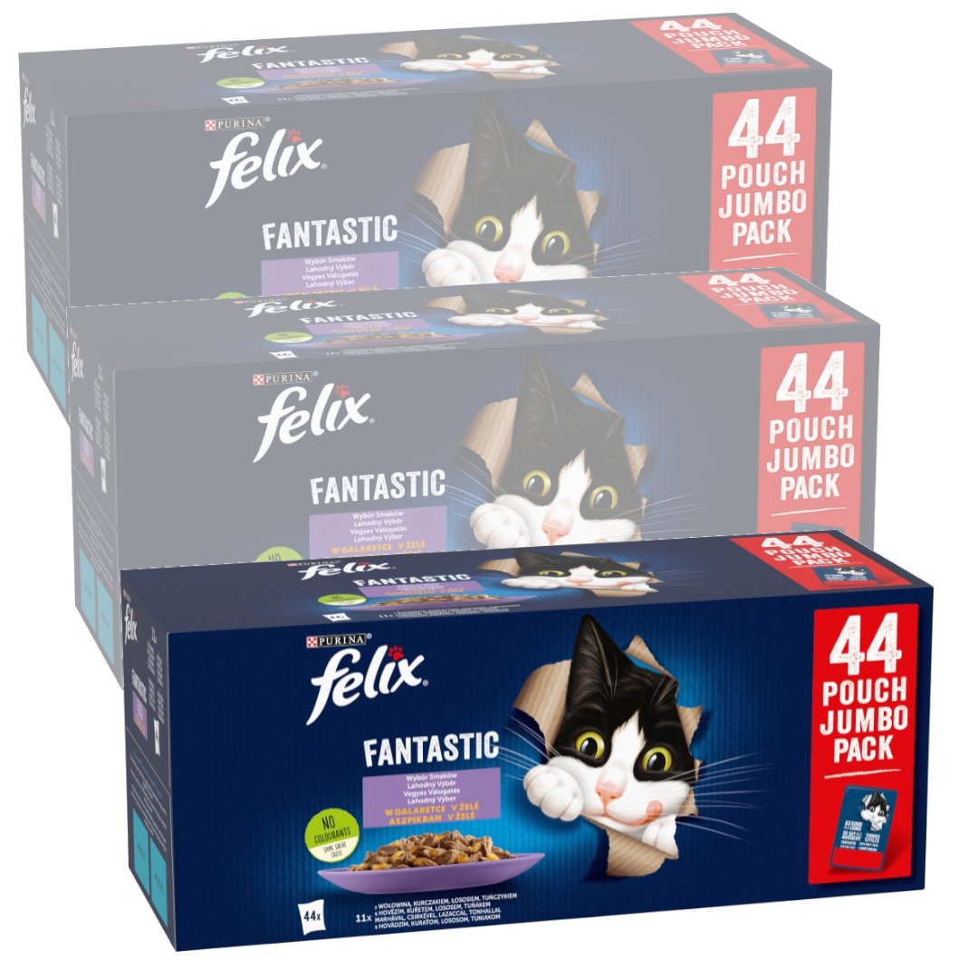 Purina Felix Fantastic mix smaków w galaretce 85 g × 132