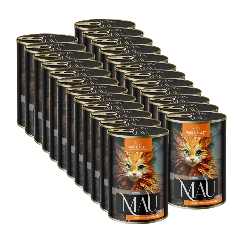 Dolina Noteci Mau Skin & Coat kaczka pasztet kitten 400 g × 24